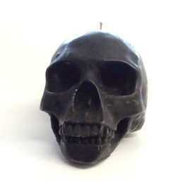 Totenkopfkerze schwarz