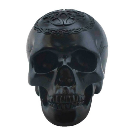 Schwarzer Totenkopf mit Symbolen
