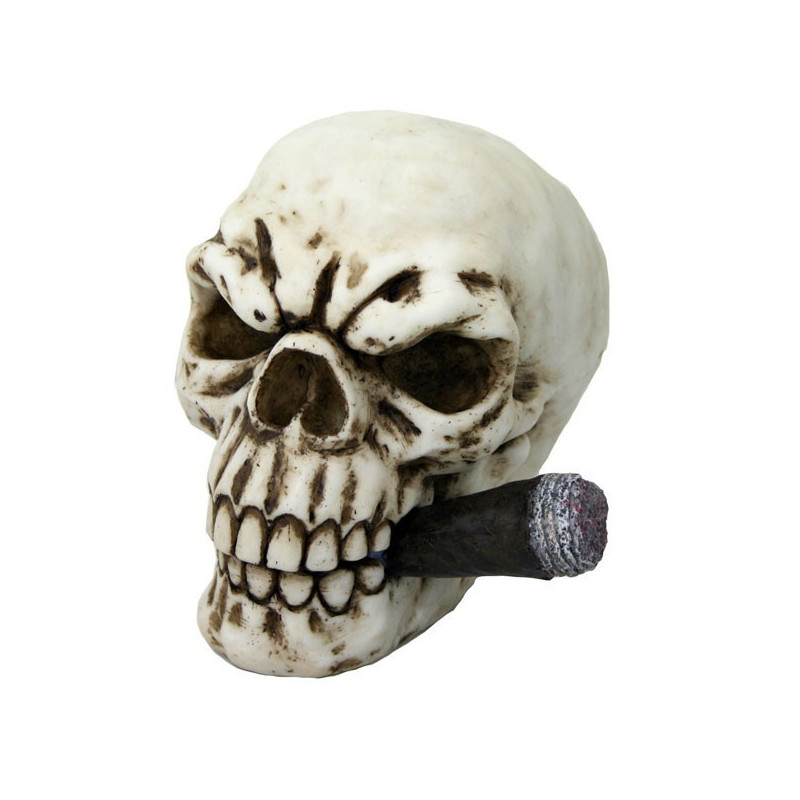 Totenkopf mit Zigarre